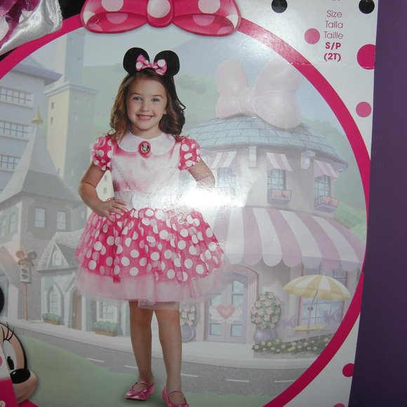 Disney Costumes New Disney Minnie Mouse Pink Halloween Costume Dress 2t Poshmark